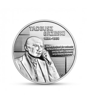 Moneta kolekcjonerska 10 zł Tadeusz Brzeski - Wielcy polscy ekonomiści
